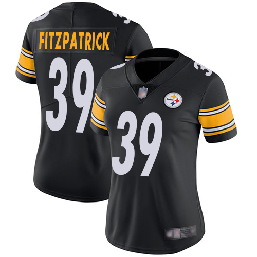 Women Pittsburgh Steelers Football 39 Limited Black Minkah Fitzpatrick Home Vapor Untouchable Nike NFL Jersey